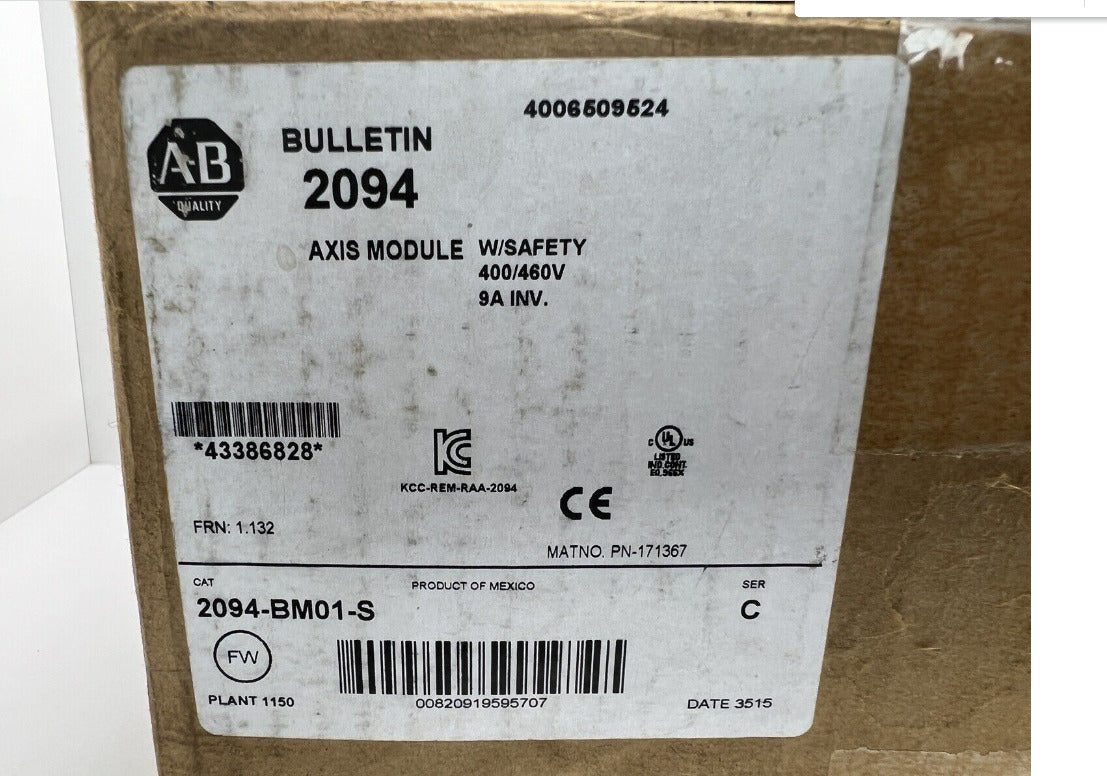 Kinetix 6000 9A Axis Module Allen Bradley SHIP NEW AB 2094-BM01-S - ALLEN BRADLEY