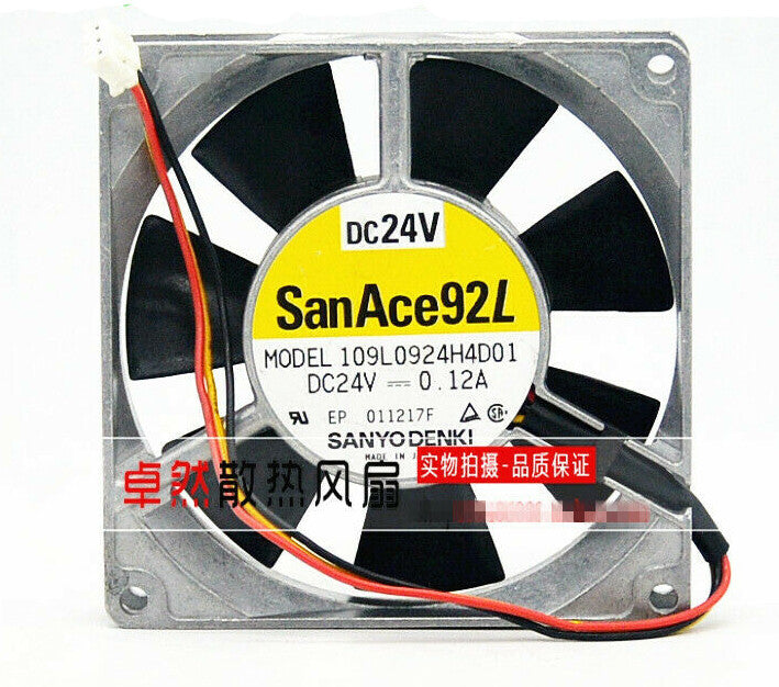 1pcs SANYO 109L0924H4D01 9CM 24V aluminum frame cabinet cooling fan