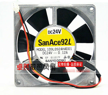 1pcs SANYO 109L0924H4D01 9CM 24V aluminum frame cabinet cooling fan