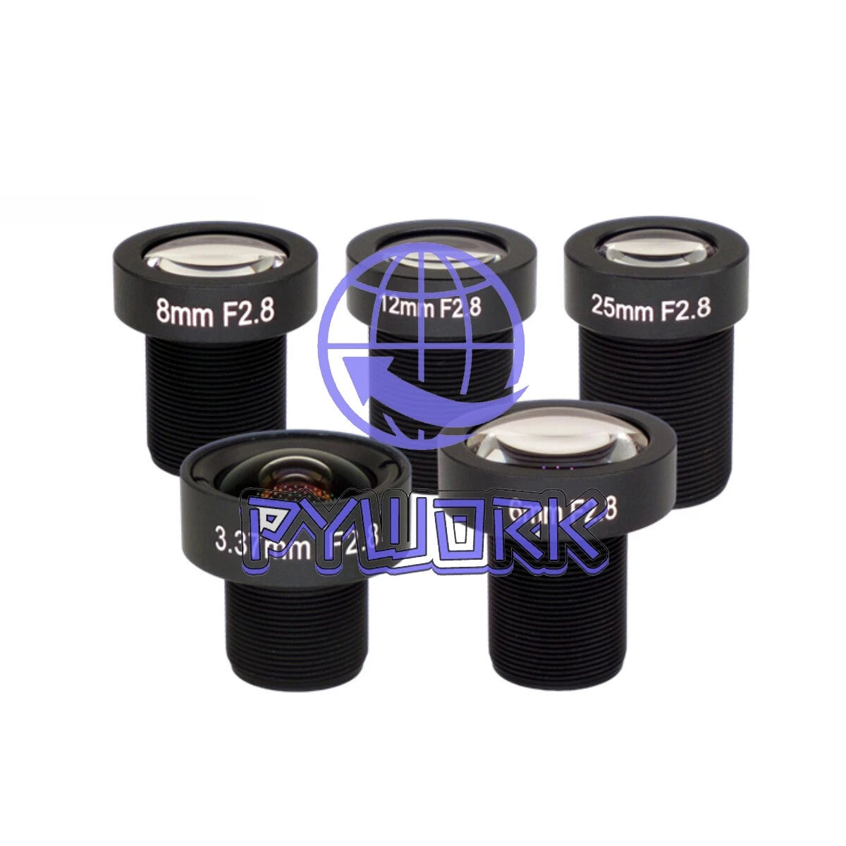 M12 Mount industrial camera lens S-Mount 5MP 3.37 6mm 8mm 12mm 16mm 25mm 1/1.8 "