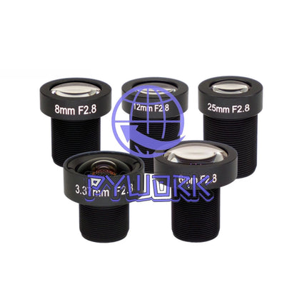 M12 Mount industrial camera lens S-Mount 5MP 3.37 6mm 8mm 12mm 16mm 25mm 1/1.8 "