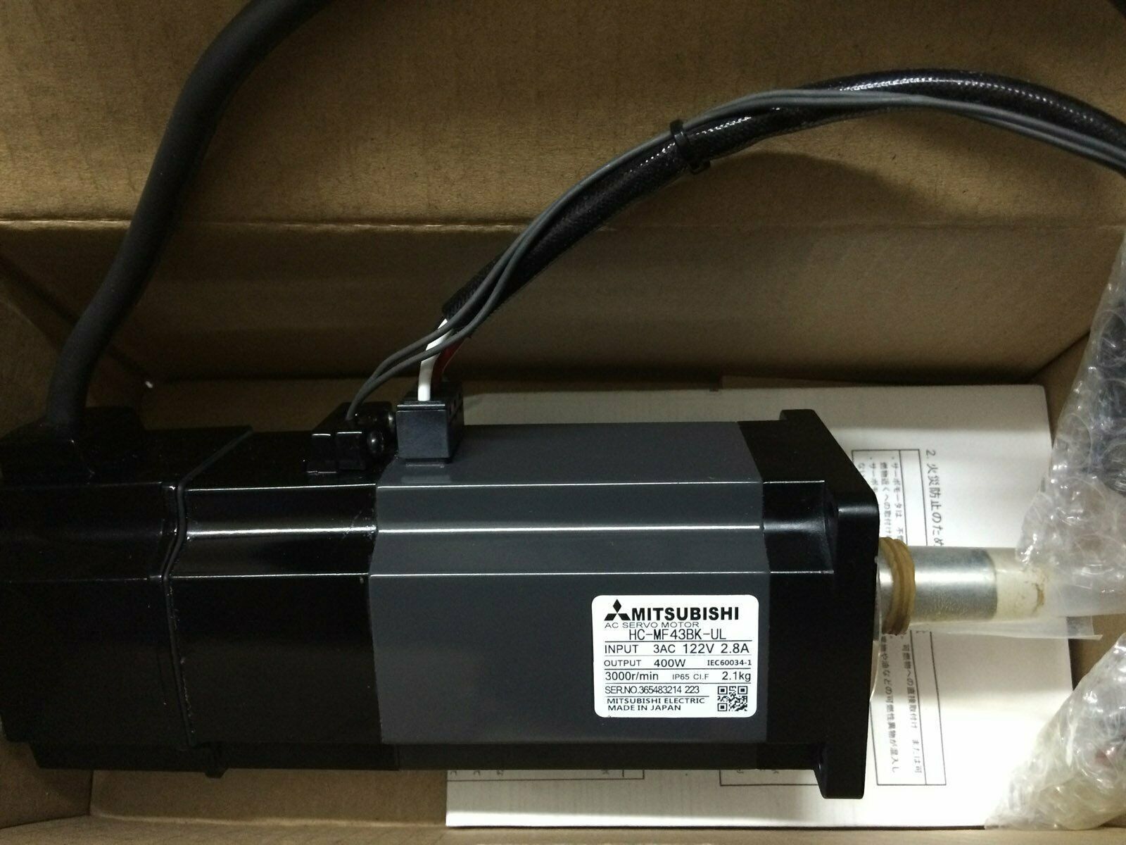 Mitsubishi HC-MF43BK-UL Servo Motor, High-Torque Servo Motor, year warranty - MITSUBISHI