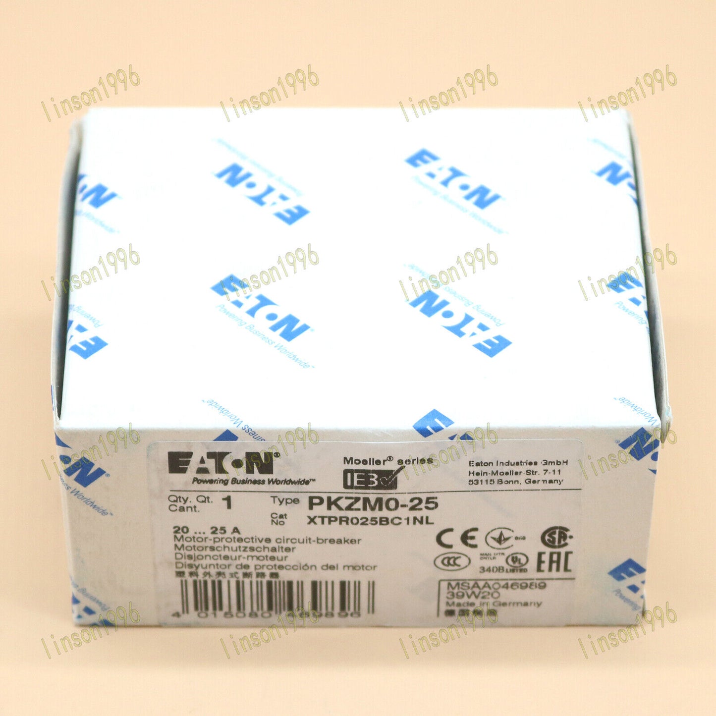 Eaton 25A Magnetic Circuit Breaker PKZM0-25 - EATON