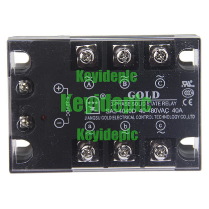 GOLD SA3-4040D 3-Phase Solid State Relay 40A 480VAC #ke