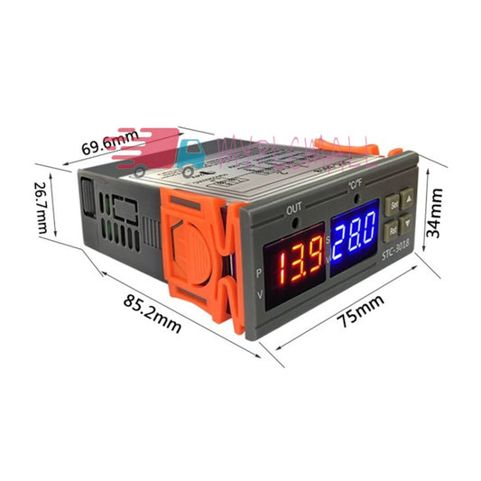 Temperature Controller Thermostat Temp Sensor Digital STC-3018 12V 24V 110V-220V