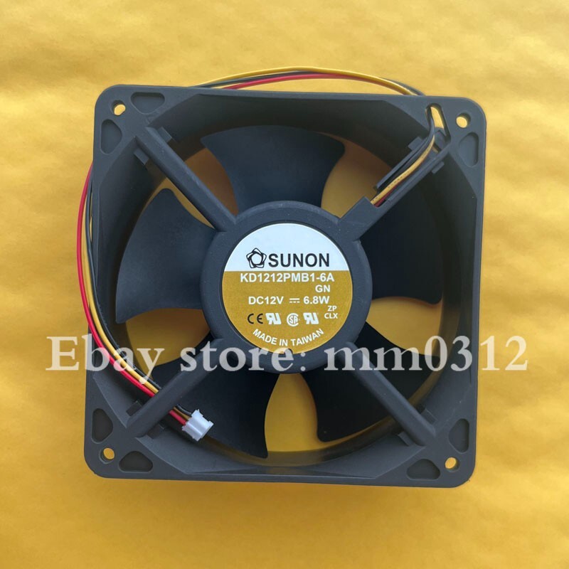 SUNON KD1212PMB1-6A 12038 DC12V 6.8W 3-Pin Dual Ball Cooling Fan