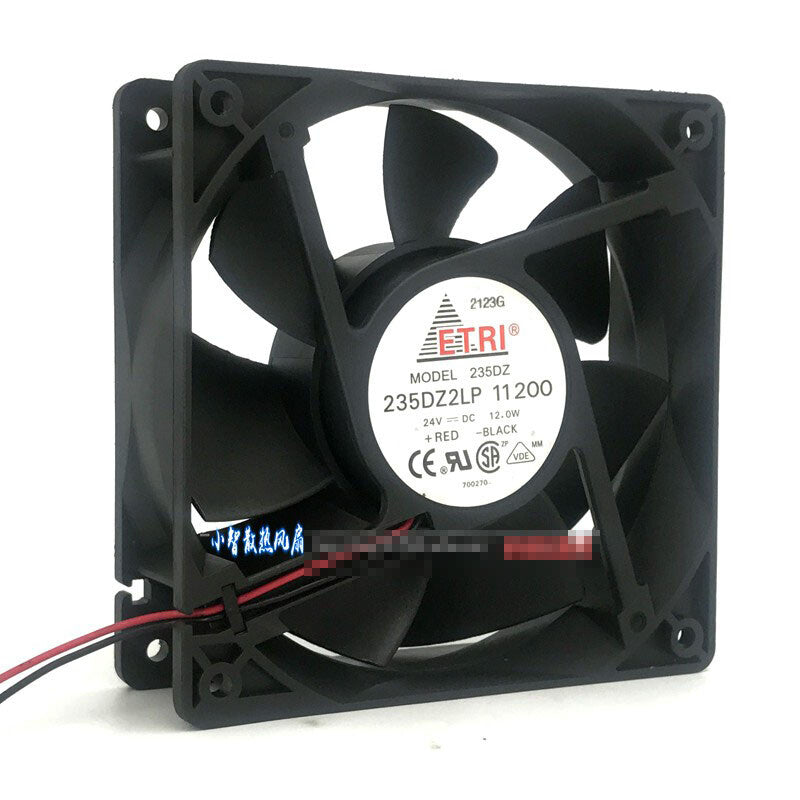 1pcs ETRI 235DZ2LP 11200 12038 12CM 24V 12.0W 2-wire inverter fan