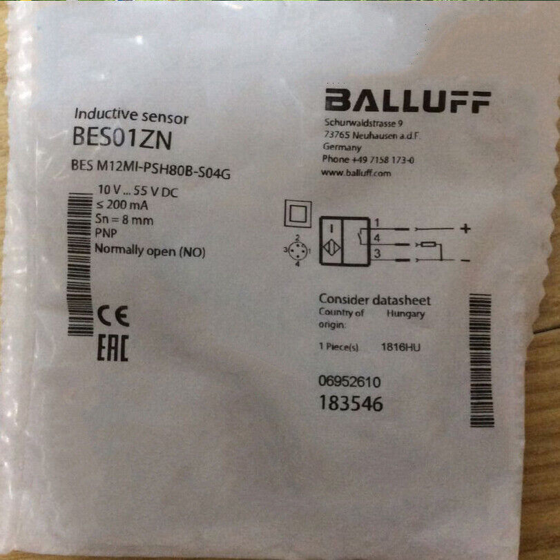 1PC BALLUFF Proximity Switch M12MI-PSH80B-S04G, Spot Stock - BALLUFF
