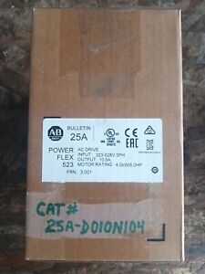 Allen Bradley 25A-D010N104 PowerFlex 523 4kW 5Hp AC Drive New - ALLEN BRADLEY
