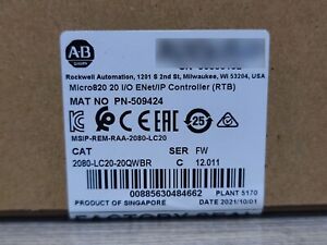 AB 2080-LC20-20QWBR Micro820 ENet/IP Controller Sealed In Box - ABBOTT