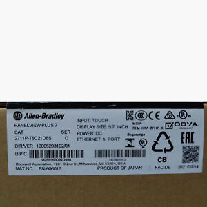 Allen-Bradley PanelView Plus 7 Terminal AB 2711P-T6C21D8S HMI Stock - ALLEN-BRADLEY