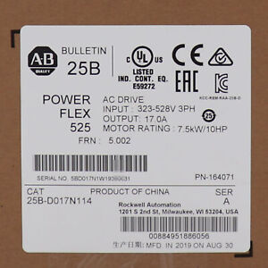 Allen Bradley PowerFlex 525 AC Drive 7.5kW 10Hp - ALLEN BRADLEY
