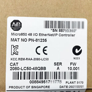 NEW Sealed 2080-LC50-48QBB Micro850 48 EtherNet/IP Controller - SEALED