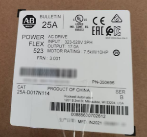 AB PowerFlex 523 7.5kW 10HP AC Drive - AB