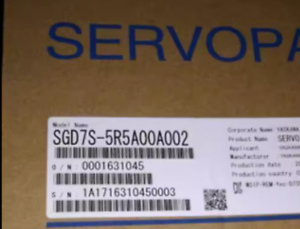 1-Unit Yaskawa YSGD7S5R5A00A002 Servo Driver Yaskawa YSGD7S-5R5A00A002 NEW IN BOX - YASKAWA