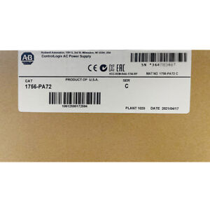 Control Logix 1756PA72 Factory Sealed AB Control Logix AC Power Supply - CONTROL LOGIX