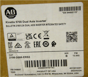 Kinetix 5700 Dual Axis Inverter 2198D006ERS3 - KINETIX