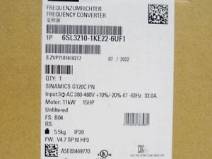 1 pcs brand new Siemens 6SL3 210-1KE22-6UF1 6SL3210-1KE22-6UF1 G120C Fast Ship Siemens