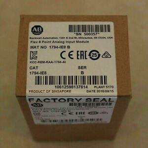 New Factory Sealed AB 1794-IE8 SER B Flex 8 Pt Analog Input Module SHIP - NEW FACTORY SEALED