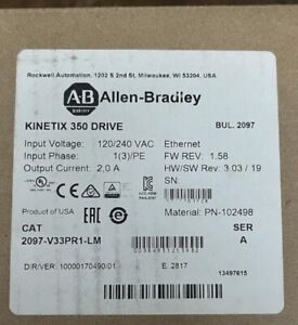 Kinetix 350 Servo Drive AB 2097 V33PR1 LM NEW Factory Sealed - KINETIX