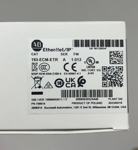 Allen Bradley 193 ECM ETR Ethernet IP Module with 193 ECM ETR Ser A Comm Module - ALLEN BRADLEY