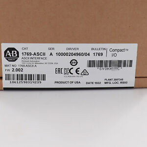 Allen Bradley AB 1769-ASCII CompactLogix Stock New Factory Sealed - ALLEN BRADLEY