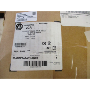 Allen Bradley PowerFlex 70 AC Drive AB 20AD5P0A0AYNANC0: 1-3000 RPM Speed Control - ALLEN BRADLEY