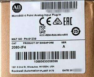 Allen-Bradley 2080-IF4 Micro800 4 Point Analog Input Plug-In - ALLEN-BRADLEY