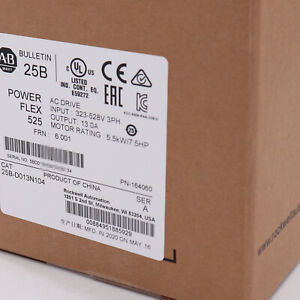 2022 New AB 25B-D013N104 PowerFlex 525 5.5kW 7.5Hp AC Drive Factory Sealed - AB