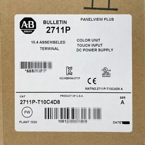 Allen-Bradley 2711P-T10C4D8 PanelView Plus Terminal AB 2711P-T10C4D8 Surplus Terminal with AB Interface 6 Input ports 1 Serial port 1 USB 3.0 port 1 Ethernet port AC Power Adapter 20 lbs 17.75 x 21.75 inches - ALLEN-BRADLEY