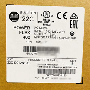 Allen-Bradley PowerFlex 400 5.5 kW 7.5 HP AC Drive Model 22C-D012N103 - ALLEN-BRADLEY