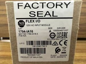 New Factory Sealed AB 1794-IA16 SER A Flex 120VAC Input Module - NEW FACTORY SEALED