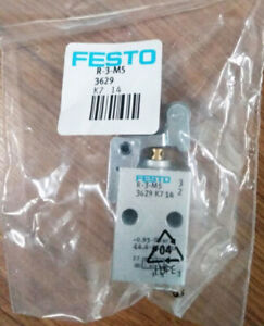 Festo R-3-M5 3629 Roller Lever Valve - New R3M5 Model - FESTO