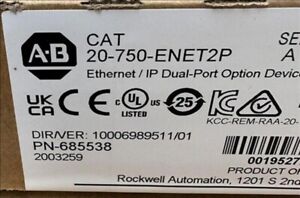 Allen-Bradley 20-750-ENET2P Ethernet/IP Dual-port Option Device - ALLEN-BRADLEY