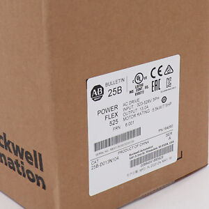 2022 New AB 25B-D013N104 PowerFlex 525 5.5kW 7.5Hp AC Drive Factory Sealed - AB