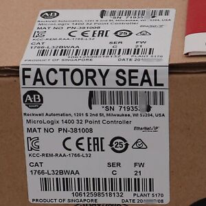 1766-L32BWAA New Allen-Bradley 1766L32BWAA C MicroLogix 1400 32 Pt Controller Allen-Bradley