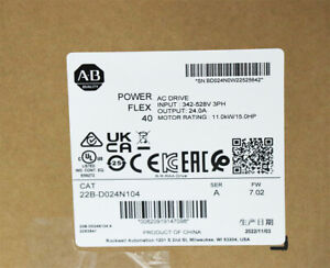 Allen-Bradley 22B-D024N104 PowerFlex 40 Variable Frequency Drive | High-Efficiency Motor Control | Variable Speed Motor Driver | Allen-Bradley PowerFlex | 22B-D024N104 Variable Frequency Drive - BRAND NAME: ALLEN-BRADLEY