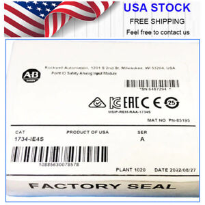 New Allen Bradley 1734-IE4S POINT Guard Safety 4-Ch Analog Input Surplus - ALLEN BRADLEY