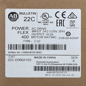 NEW SEALED AB 22C-D060A103 Powerflex 400 AC Drive 40HP - SEALED AB