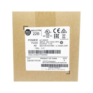 Allen Bradley PowerFlex 40 3.7 kW (5 HP) AC Drive - 22B-B017N104 | High Efficiency 3 Phase Motor | Allen Bradley PowerFlex Drives | 22B-B017N104 Model - ALLEN BRADLEY