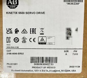 *Sealed Allen Bradley Kinetix 5500 SERVO DRIVE AB* - *2198-H040-ERS2* servo drive for industrial applications. - SEALED ALLEN BRADLEY