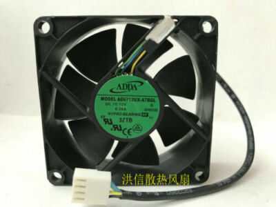 1pcs  ADDA AD0712UX-A7BGL DC12V 0.30A 7025 7CM cooling fan
