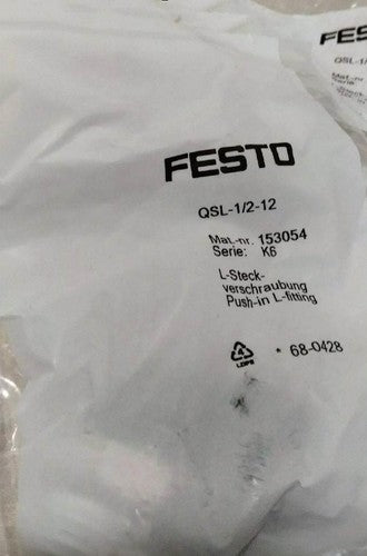 10PCS/1bag Festo QSL-1/2-12 153054 Push-In Fittings QSL1/212 Free Shipping