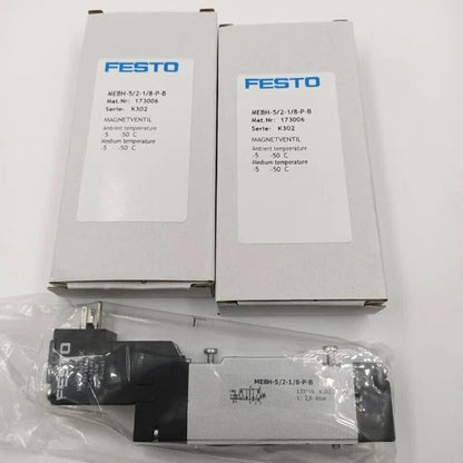 new Festo MEBH-5/2-1/8-P-B 173006 Solenoid Valve One MEBH5/21/8PB
