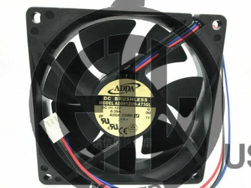 1PC ADDA AD0912UB-A73GL 12V 0.39A 9CM 9025 3-wire chassis cooling fan