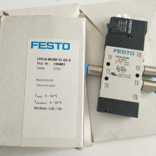 Festo CPE10-M1BH-5L-QS-6 196883 Solenoid Valve One CPE10M1BH5LQS6