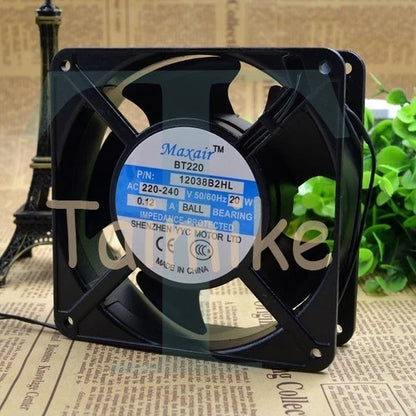 Maxair BT220 12038B2HL Cooling Fan AC 220V Axial Flow Fan Ball Bearing (1PC)