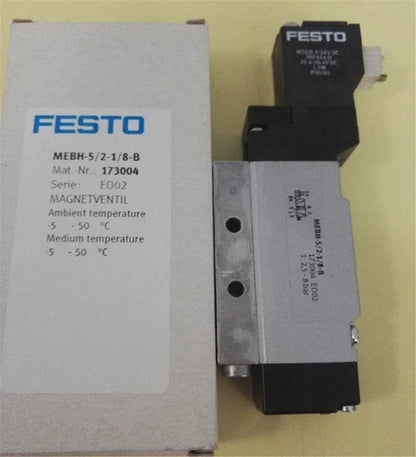 new Festo MEBH-5/2-1/8-B 173004 Solenoid Valve One