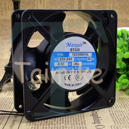 Maxair BT220 12038B2HL Cooling Fan AC 220V Axial Flow Fan Ball Bearing (1PC)