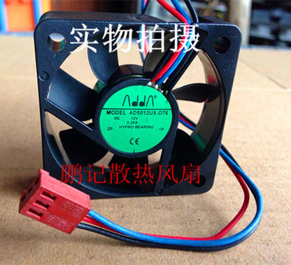 1pcs ADDA AD5012UX-D76 12V 0.20A 3-wire cooling fan